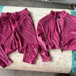 Pink velour Victoria secret matching sweatsuit